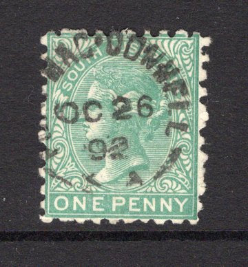 AUSTRALIAN STATES - SOUTH AUSTRALIA - 1892 - SOUTH AUSTRALIA - CANCELLATION: 1d yellowish green QV issue used with superb central strike of PORT MAC.DONNELL cds. Scarce. (SG 167a)  (AUS/9113)