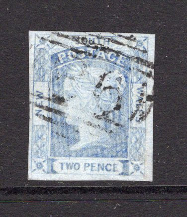AUSTRALIAN STATES - NEW SOUTH WALES - 1851 - CLASSIC ISSUES: 2d greyish blue QV issue, 'Fine Impression' on medium blue to greyish wove paper, a superb lightly used copy with four large margins. (SG 55)  (AUS/9165)