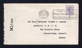 BAHAMAS - 1943 - CENSORED MAIL: Cover franked with single 1938 2½d violet GVI issue (SG 153a) tied by NASSAU machine cancel dated OCT 23 1943 and censored with printed black & white 'OPENED BY CENSOR IG/3865' PC90 censor strip at left. Addressed to CANADA.  (BAH/40574)