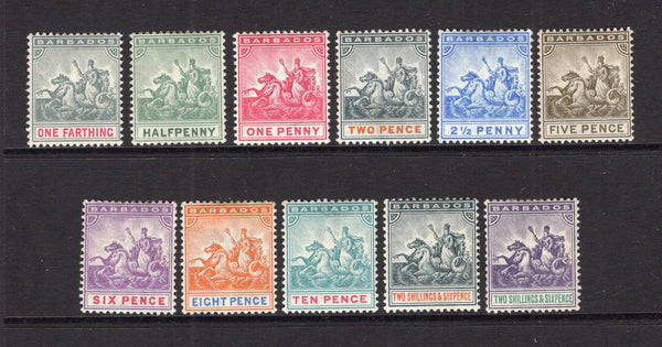 BARBADOS - 1892 - DEFINITIVE ISSUE: 'Seal of Colony' issue the set of eleven fine mint. (SG 105/115)  (BAR/11150)