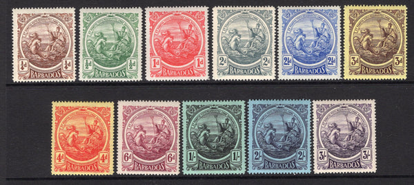 BARBADOS - 1916 - DEFINITIVE ISSUE: 'Badge of Colony' definitive issue, the set of eleven fine mint. (SG 181/191)  (BAR/11153)