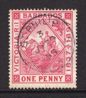 BARBADOS - 1893 - CANCELLATION: 1d carmine used with fine strike of ST. PHILIP '3' cds dated JUL 29 1898. (SG 107)  (BAR/34495)