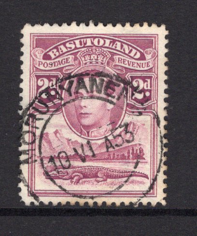 BASUTOLAND - 1953 - CANCELLATION: 2d bright purple GVI issue used with fine strike of MORUNYANENG cds dated 10 NOV 1953. (SG 21)  (BAS/1700)