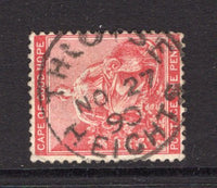 BASUTOLAND - 1890 - FORERUNNERS: Cape of Good Hope 1d rose red 'Seated Hope' issue used with super strike of THLOTSE HEIGHTS cds dated 27 NOV 1890. Rare. (SG 49)  (BAS/1715)