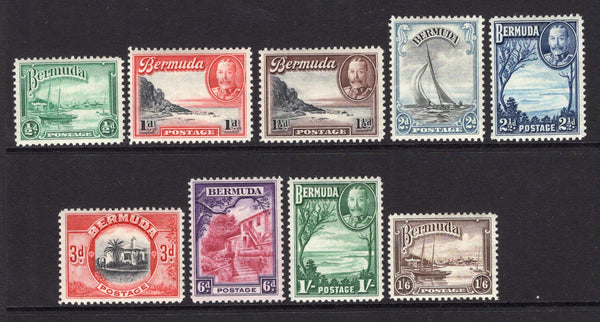 BERMUDA - 1936 - GV ISSUE: 'Pictorial' GV issue the set of nine fine mint. (SG 98/106)  (BER/11272)