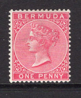 BERMUDA - 1883 - QV ISSUE: 1d carmine rose QV issue, a fine mint copy. (SG 24)  (BER/24943)