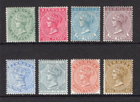 BERMUDA - 1883 - QV ISSUE: 'QV' definitive issue the set of eight fine mint. (SG 21/29b)  (BER/28852)