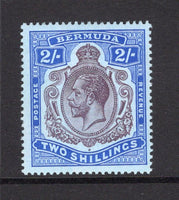 BERMUDA - 1918 - GV ISSUE: 2/- purple & blue on blue GV 'Key Type' issue, a fine mint copy. (SG 51b)  (BER/28854)