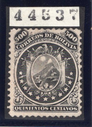 BOLIVIA 1870 ELEVEN STARS ISSUE