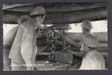 BOLIVIA - 1933 - CHACO WAR: Real photographic black & white PPC of Soldiers manning machine gun in hide inscribed 'GUERRA DEL CHACO Am. Pes. en plena accion' on picture side and 'Editor y Fotografo LUIS BAZOBERRI G. Casilla 11 Cochabamba (Bolivia) Prohibida la reproduccion' on message side. Fine unused & very scarce.  (BOL/38943)