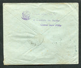 BRAZIL - 1938 - PROPAGANDA: Cover franked with pair 1920 400rs blue 'Industry' issue tied by SANTA CATHARINA cds addressed to SAO PAULO with good strike of 'Quem nasce no Brasil e brasileiro ou traidor - General Lauro Muller' Vargas fascist propaganda handstamp in purple on reverse. Censored with small circular '13' & star marking also in purple.  (BRA/2002)