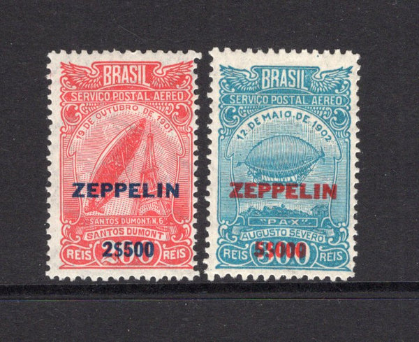BRAZIL - 1931 - ZEPPELIN ISSUE: 'ZEPPELIN' surcharge issue, the pair fine mint. (SG 508/509)  (BRA/26403)