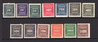 BRAZIL - 1906 - POSTAGE DUES: 'Postage Due' issue, the set of thirteen fine mint. (SG D282/D294)  (BRA/34265)