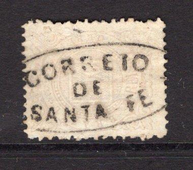 BRAZIL - 1884 - CANCELLATION: 100rs pale lilac 'Numeral' issue used with fine complete strike of undated oval CORREIO DE SANTA FE cancel in black. (SG 82)  (BRA/37208)