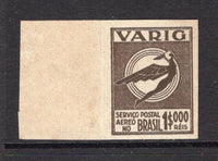 BRAZIL - 1931 - PRIVATE AIRMAIL COMPANIES - VARIG: 1000rs dark brown 'Icarus' issue, a fine side marginal IMPERF PROOF on thin ungummed paper. Very scarce. Unrecorded in either RHM or Sanabria. (As Sanabria V20)  (BRA/37664)