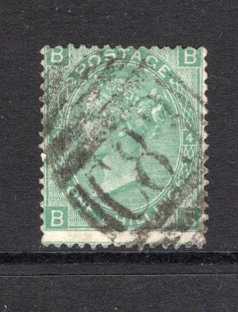 BRAZIL - 1867 - BRITISH POST OFFICE: 1/- green QV issue (wmk Spray of Rose, plate 4), a good used copy with fine strike of barred numeral 'C83' of the British Post Office at Rio de Janeiro. (SG Z56)  (BRA/39628)