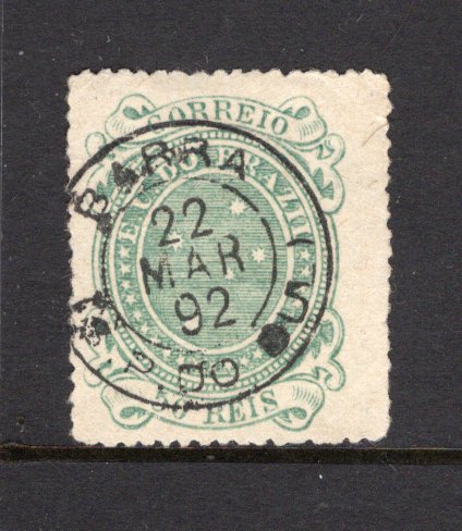 BRAZIL - 1890 - CANCELLATION: 50rs grey green 'Southern Cross' issue perf 12½-14, a fine used copy with complete central strike of BARRA S. P. DO SUL. Cds dated 22 MAR 1892. (SG 89)  (BRA/40368)