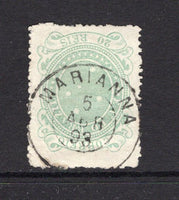 BRAZIL - 1890 - CANCELLATION: 20rs dull green 'Southern Cross' issue, perf 12½-14, a fine used copy with complete central strike of MARIANNA cds dated 5 ABR 1893. (SG 88a)  (BRA/41075)