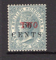 BRITISH HONDURAS - 1888 - QV ISSUE: 2c on 50c on 1/- grey QV 'Surcharge' issue, a fine mint copy. (SG 35)  (BRH/24972)