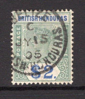 BRITISH HONDURAS - 1891 - QV ISSUE: $2 green & ultramarine QV issue, a superb used copy with BELIZE cds dated JUL 15 1905. (SG 64)  (BRH/33414)