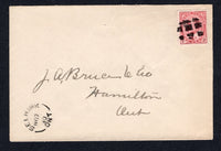CANADA - 1910 - CANCELLATION: Cover franked with single 1903 2c pale rose carmine EVII issue (SG 177) tied by dumb 'Cork' cancel with SELKIRK ONT cds alongside. Addressed to HAMILTON.  (CAN/18382)