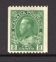CANADA - 1922 - COIL ISSUE: 2c deep green GV 'Admiral' COIL issue perf 12 x imperf, a fine mint copy. (SG 262)  (CAN/24985)