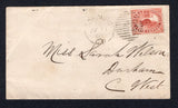CANADA - 1865 - CLASSIC ISSUES: Neat cover franked with single 1859 5c pale red 'Beaver' issue (SG 29) tied by COBOURG C.W. duplex cancel dated DEC 11 1865. Addressed to DURHAM with light arrival cds on reverse.  (CAN/26220)