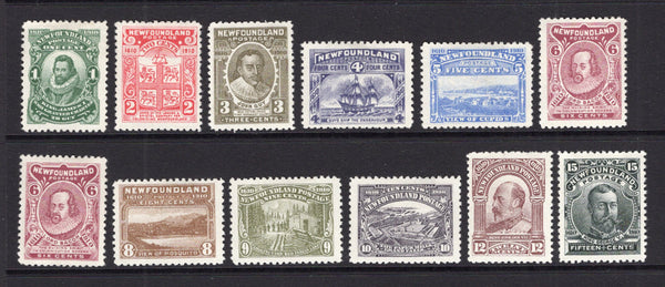 NEWFOUNDLAND - 1910 - DEFINITIVE ISSUE: EVII 'Litho' issue, the set of eleven plus the 6c claret Type B all fine mint. (SG 95/105 & 100a)  (CAN/40228)