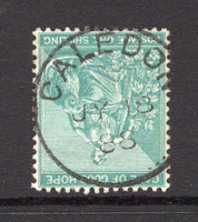 CAPE OF GOOD HOPE - 1884 - CANCELLATION: 1/- blue green 'Seated Hope' issue superb used with excellent strike of CALEDON cds dated JUL 18 1888. (SG 53a)  (CAP/33417)