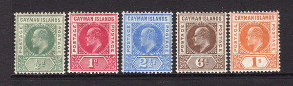 CAYMAN ISLANDS - 1905 - EVII ISSUE: 'EVII' issue, watermark 'Multi Crown CA' the set of five fine mint. (SG 8/12)  (CAY/25813)