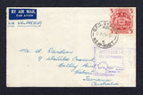 CHILE - 1951 - FIRST FLIGHT: Incoming cover from AUSTRALIA franked with 19 5/- red (SG 224a) tied by SYDNEY cds sent on the AUSTRALIA - CHILE FIRST EXPERIMENTAL AIRMAIL with purple cachet and manuscript endorsement and VALPARAISO arrival cds on reverse. The cover was then addressed back to AUSTRALIA with final SYDNEY arrival cds.  (CHI/1339)