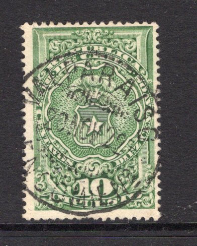 CHILE - 1922 - POSTAL FISCAL: 10c green 'Impuesto' REVENUE superb used with central VALPARAISO 20 NOV 22 cds. Unusual - not used in any of the five recognised periods.  (CHI/1502)