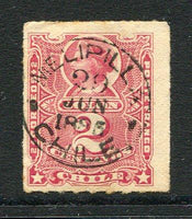 CHILE - 1878 - CANCELLATION: 2c pale carmine 'Roulette' issue used with fine strike of MELIPILLA thimble cds dated 29 JUN 1885. (SG 56)  (CHI/31786)