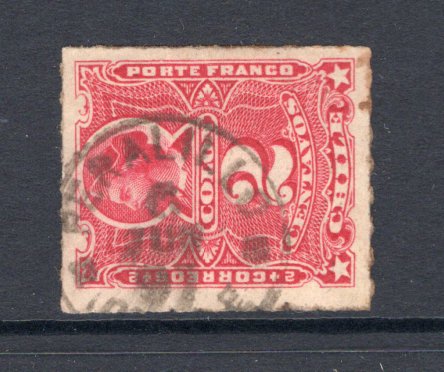 CHILE - 1878 - CANCELLATION: 2c bright carmine 'Roulette' issue used with fine strike of PERALILLO thimble cds dated JUN 1891. (SG 56a)  (CHI/31798)