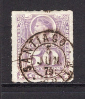 CHILE - 1878 - ROULETTE ISSUE: 50c mauve 'Roulette' issue a very fine used copy with fine SANTIAGO cds dated 3 JUN 1879. Very early use. (SG 65)  (CHI/39364)