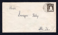 CHILE - 1907 - TRAVELLING POST OFFICES: 5c grey 'Columbus' postal stationery envelope (H&G B17) used with fine strike of large type AMBCIA ENTRE COIGUE i MULCHEN travelling P.O. cds. Addressed to SANTA FE. Scarcer route.  (CHI/405)