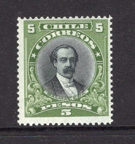 CHILE - 1911 - PRESIDENTE ISSUE: 5p black & olive green 'Presidente' issue a fine unmounted mint copy. (SG 147)  (CHI/6901)