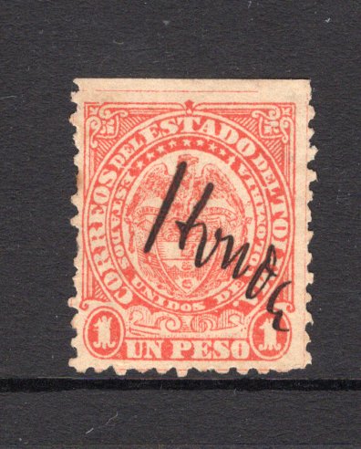 COLOMBIAN STATES - TOLIMA - 1886 - CANCELLATION: 1p vermilion 'Condor' issue with long wings used with HONDA manuscript cancel. Scarce value genuine used. (SG 40)  (COL/16897)