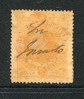 COLOMBIAN STATES - BOLIVAR - 1891 - CANCELLATION: 5c orange used with SAN JACINTO manuscript cancel. Toned but uncommon. (SG 57)  (COL/16913)