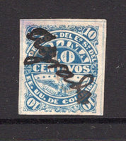 COLOMBIAN STATES - TOLIMA - 1879 - CANCELLATION: 10c blue used with AGRADO manuscript cancel. Uncommon. (SG 19)  (COL/17369)