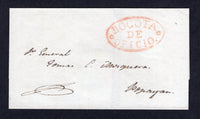 COLOMBIA - 1833 - PRESTAMP: Circa 1833. Cover from BOGOTA to POPAYAN with fine oval BOGOTA DE OFICIO marking in red. Very fine.  (COL/17421)
