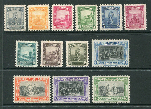 COLOMBIA - 1941 - AIRMAILS: 'Airmail' issue set of thirteen fine mint. (SG 568/580)  (COL/1837)