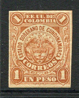 COLOMBIAN STATES - CUNDINAMARCA - 1877 - CLASSIC ISSUES: 1p chestnut, a very fine unused copy with four margins. (SG 8a)  (COL/18967)
