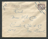 COLOMBIA - Circa 1920 - POSTAL STATIONERY & CUBIERTA: 3c grey violet on ivory postal stationery envelope (H&G B7A) used correctly as a 'Cubierta' with added strip of three 1918 3c lake reverse (SG 378 all with security punches) and tied by fine strike of three line REPUBLICA DE COLOMBIA CORREOS NACIONALES OFICINA DE VALORES DECLARADOS MANIZALES cancel in blue with additional strike on front. Addressed to SAN FRANCISCO, insured for 4 pesos and signed on arrival on reverse.