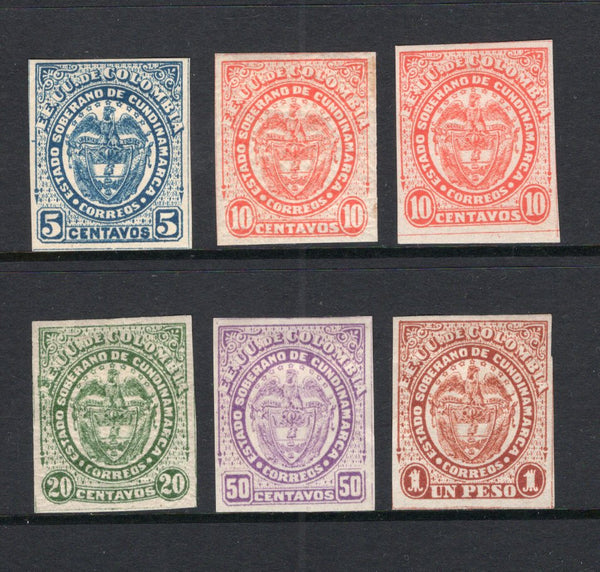 COLOMBIAN STATES - CUNDINAMARCA - 1885 - CLASSIC ISSUES: 'Condor' issue, the set of six fine mint. (SG 17/22)  (COL/33686)