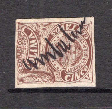 COLOMBIAN STATES - TOLIMA - 1879 - CANCELLATION: 5c brown used with AMBELEMA manuscript cancel. (SG 18)  (COL/35474)