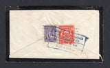 COLOMBIA - 1918 - POSTAL FISCAL: Mourning cover franked on reverse with 1917 4c purple (SG 360) and 1912 2c orange 'Timbre Nacional' REVENUE issue, ABNCo. printing tied by light strike of CARTAGENA cds and also by fine boxed BOGOTA arrival mark dated MAY 26 1918. Addressed to BOGOTA.  (COL/37080)