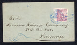 COLOMBIA - 1904 - 1000 DAYS WAR & DESTINATION: Cover franked with single 1903 5p purple 'Barranquilla' issue with four margins (SG 238A) tied by BARRANQUILLA cds in blue. Addressed to CUBA with KINGSTON, JAMAICA, SANTIAGO DE CUBA and HAVANA arrival cds's on reverse. A scarce stamp used on cover.  (COL/39912)