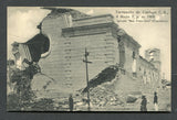 COSTA RICA - 1910 - EARTHQUAKE POSTCARD: Black & white PPC 'Terremoto de Cartago C.R. 4 Mayo 7pm 1910 Iglesia "San Francisco" (Convento)' showing people searching the rubble of the destroyed church & convent. Fine unused.  (COS/29635)