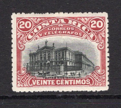 COSTA RICA - 1901 - DEFINITIVE ISSUE: 20c black & lake 'Waterlow' definitive issue, a fine mint copy. (SG 46)  (COS/38605)
